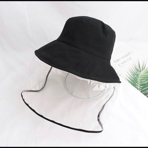 Kids face shield black hat